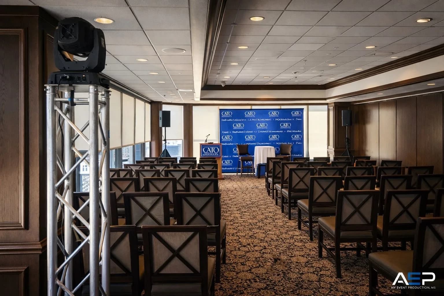 Hybrid event livestream production at a Dallas conference